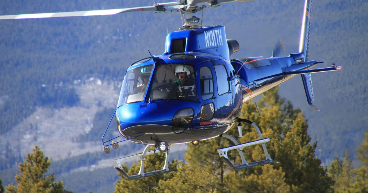 BLR Aerospace’s H125 trials aircraft is fitted with the FastFin kit.
