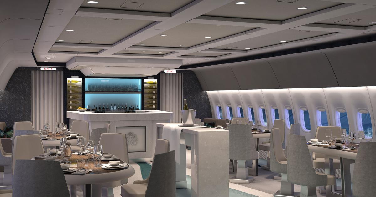 Greenpoint Technologies is developing an interior for a Boeing 777 'Luxury Air Yacht' operated by Crystal Air Cruises. (Photo: Greenpoint Technologies)