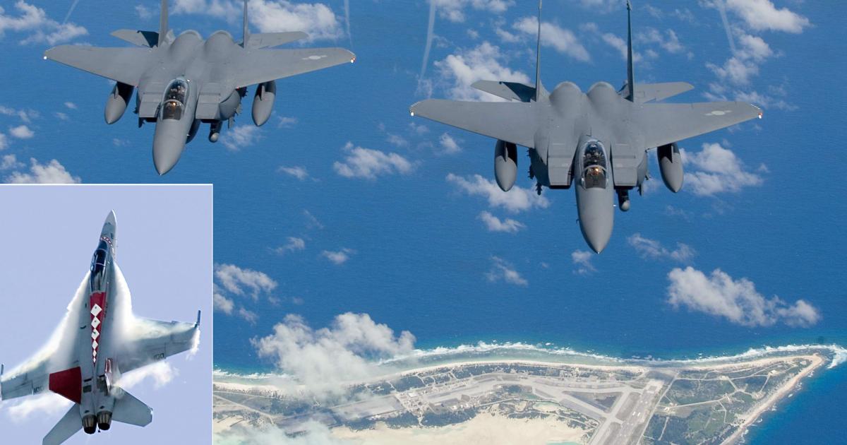 Qatar will receive 72 Strike Eagles worth more than $21 billion and Kuwait 40 Super Hornets, inset, worth more than $10 billion. (Photo: Boeing)