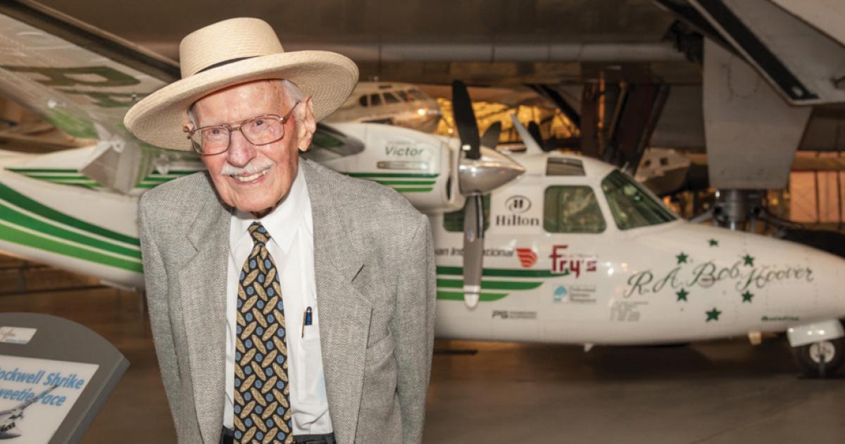Bob Hoover’s final public appearance was at the Reno National Championship Air Races in September. He spent years as the pace pilot at the event, although he did not fly there this year. (Photo: Smithsonian/National Air Space Museum)
