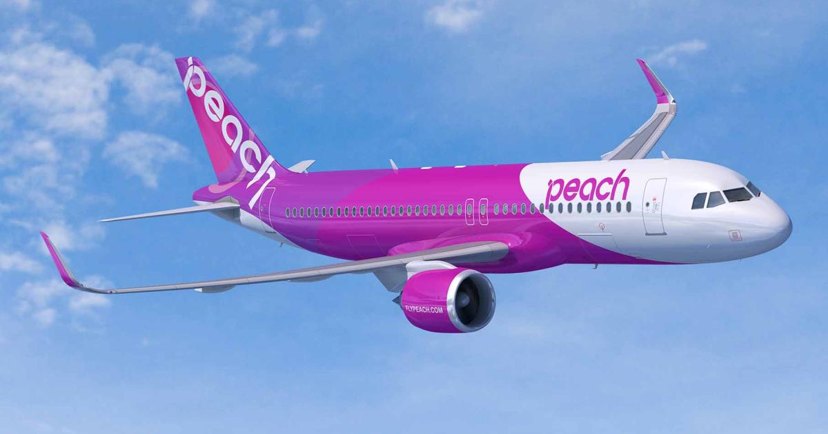 Peach Aviation expects to take its first A320neo in the summer of 2019. (Image: Airbus)