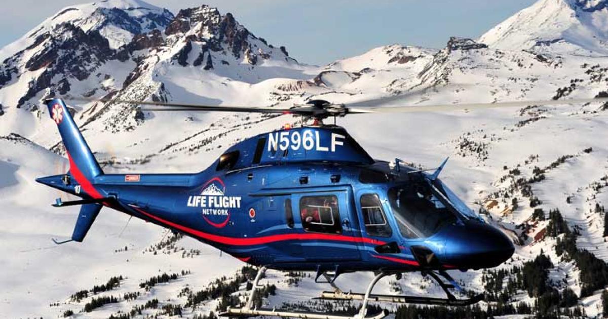EMS operator Life Flight Network has ordered two more Leonardo AW119Kx rotorcraft, to be delivered by year end. That will bring the operator's fleet to 21. (Photo: Leonardo)