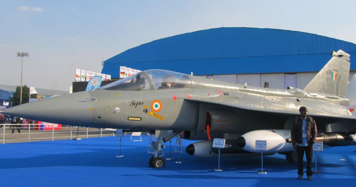One of the original batch of LCAs on display at the Aero India show in 2015. (Photo: Neelam Mathews)