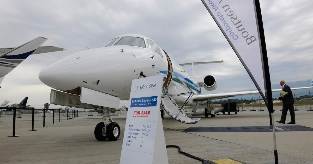 Business aircraft listed with an aircraft broker—meaning “held for sale”—could qualify for California’s business inventory exemption, which provides relief from annual property taxes. (Photo: Mark Wagner/AIN)