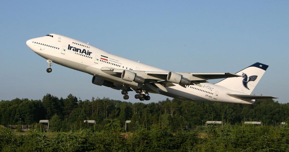 An Iran Air Boeing 747-200 takes off from Hamburg, Germany, in 2005. (Photo: Flickr: <a href="http://creativecommons.org/licenses/by-nd/2.0/" target="_blank">Creative Commons (BY-ND)</a> by <a href="http://flickr.com/people/smitty" target="_blank">smitty42</a>)