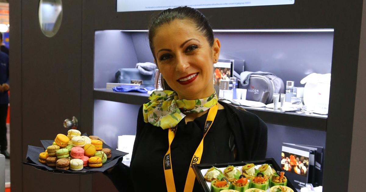 Executive Gourmet’s Yuliana presents a wide array of eye- and palate-pleasing menus available through the company’s catering facilities located at airports around the world.