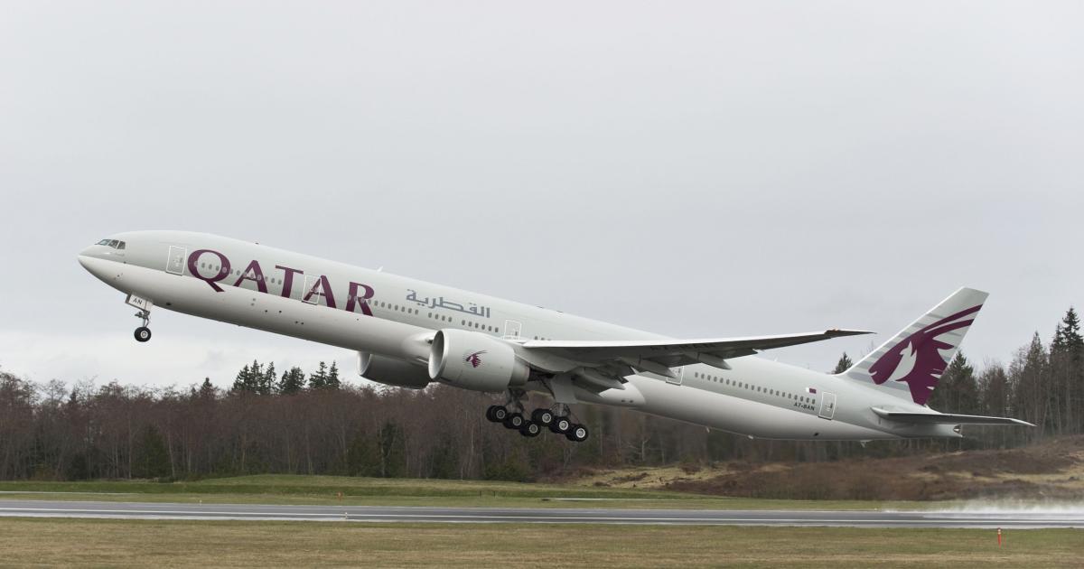 A recent firm order from Qatar Airways for ten Boeing 777-300ERs proved insufficient to avoid the company's latest production cut. (Photo: Boeing) 