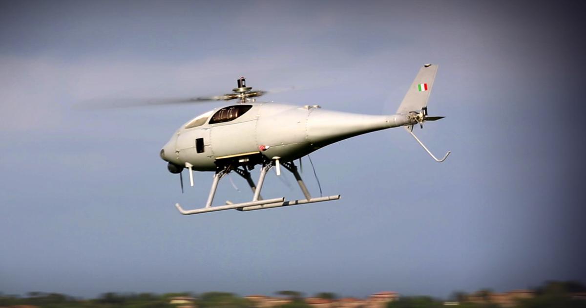 Advertised for civil and homeland security missions, the SD-150 Hero can fly autonomously. (Photo: Leonardo-Finmeccanica)