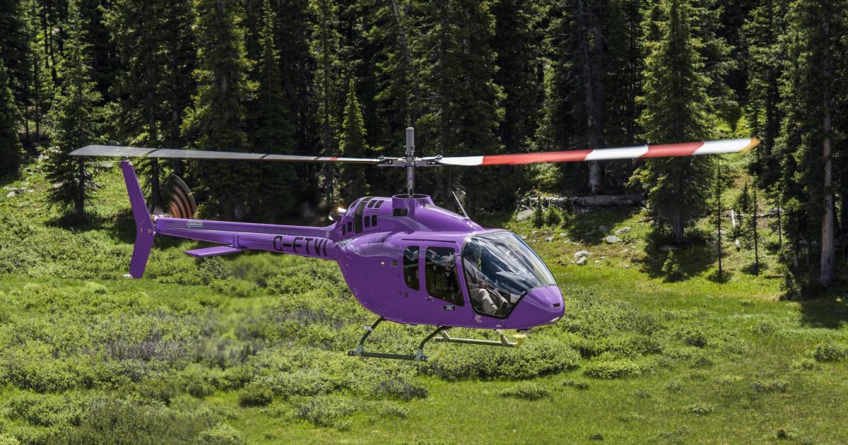 The Bell 505 Jet Ranger X received Transport Canada certification today.