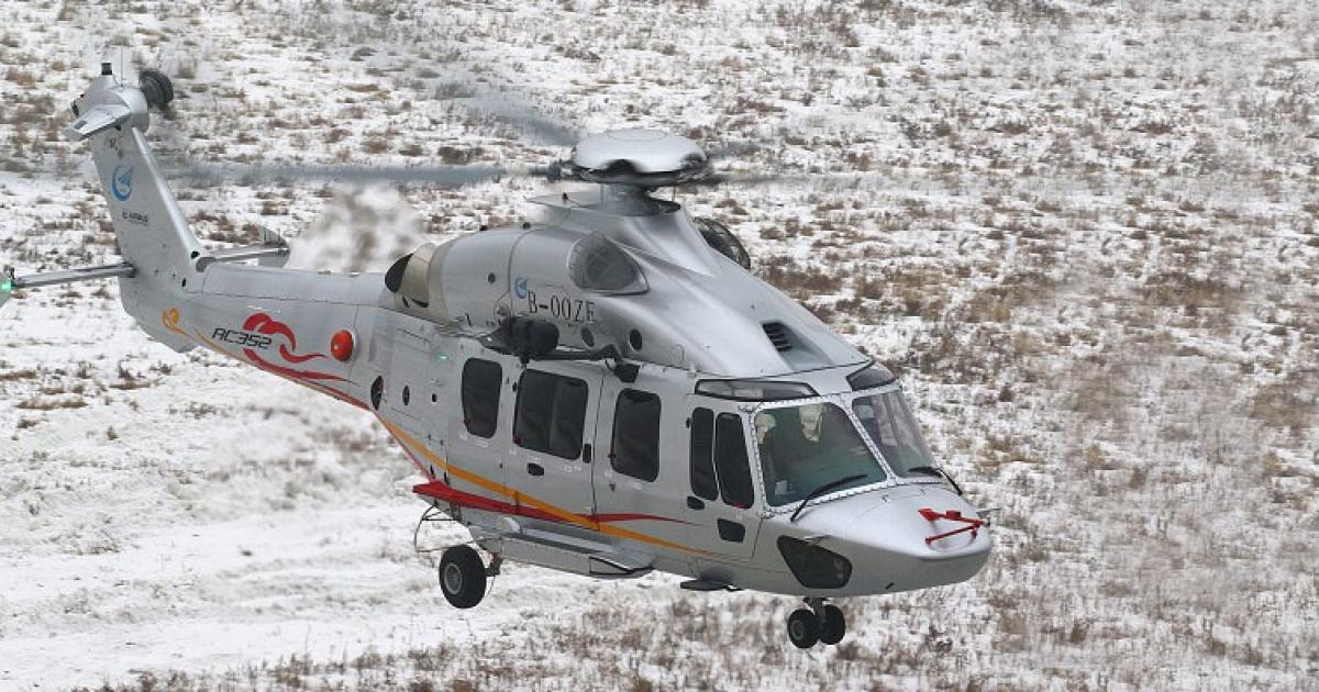 Avic made the first flight of its Avicopter AC352 with Chinese WZ16 engine. (Photo: Avic)