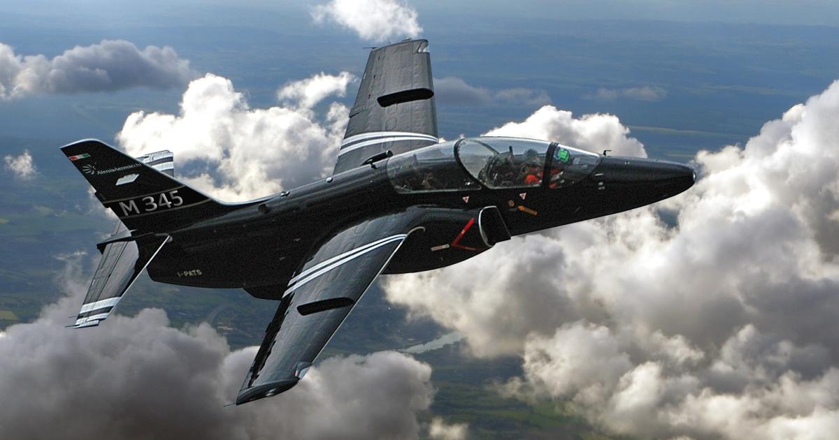 The Italian Air Force has ordered the newly-flown M-345 basic jet trainer. (Leonardo)