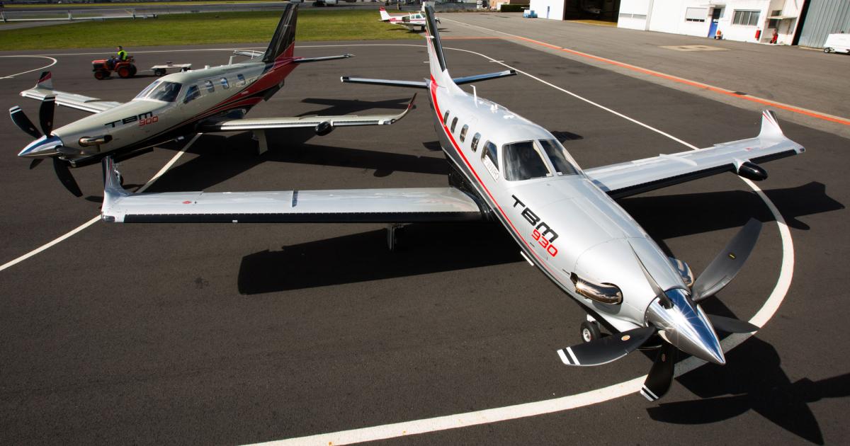 Daher has delivered its first 2017 TBM 930, which comes standard with ADS-B IN avonics, stick shaker, new interior features and wireless connectivity gateway, among others. (Photo: Daher)