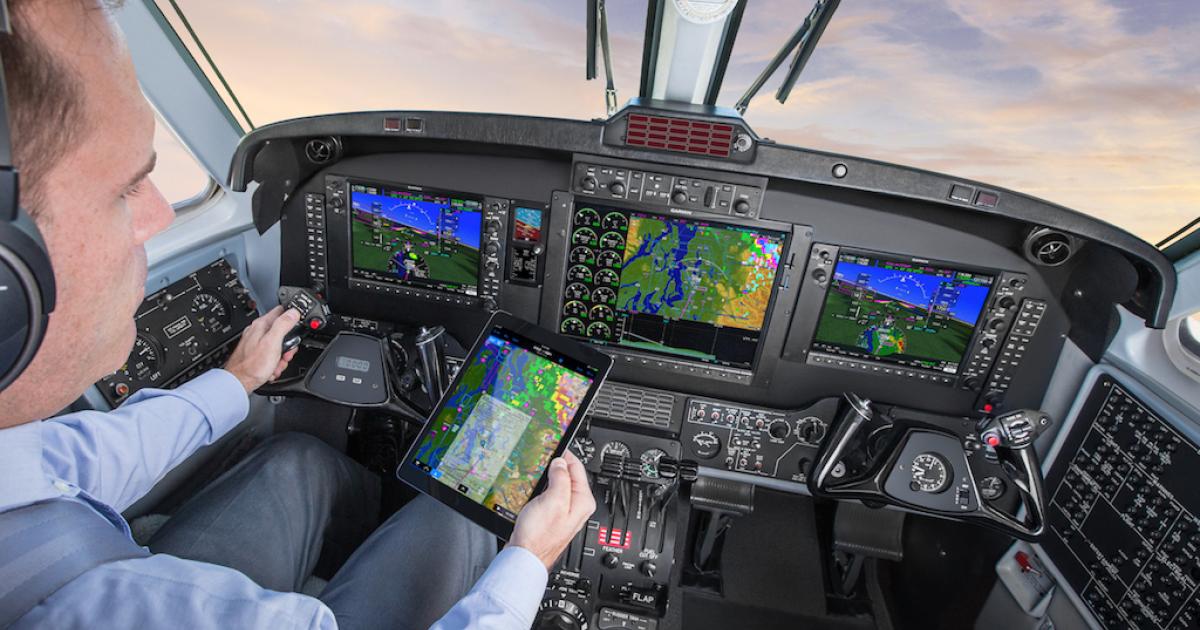 Garmin's G1000 NXi (next-generation) avionics suite, already certified in the King Air 200, adds faster processors, map overlays on the HSI and wireless connectivity to mobile devices via Garmin's Flight Stream 510.