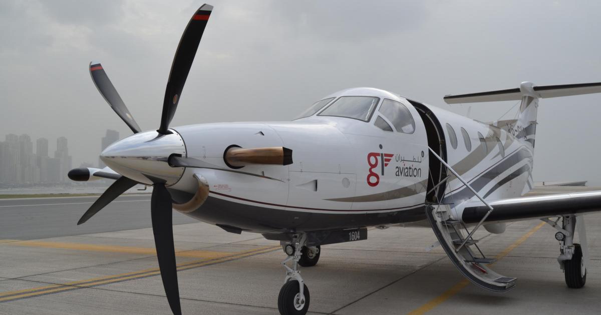 GI Aviation officially launched Pilatus PC-12NG operations in the Gulf region yesterday. It is aiming to provide a "competitively priced, reliable private charter service" in the UAE. (Photo: GI Aviation)