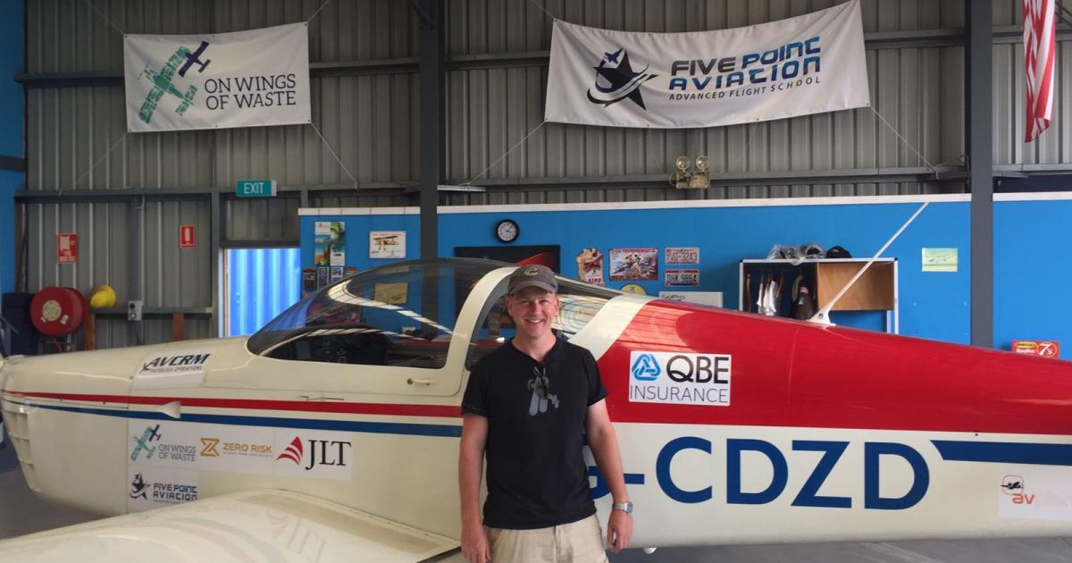 Pilot Jeremy Roswell completed the “On Wings of Waste” (OWOW) flight from Sydney to Melbourne in an RV-9A fueled in part by plastic waste.