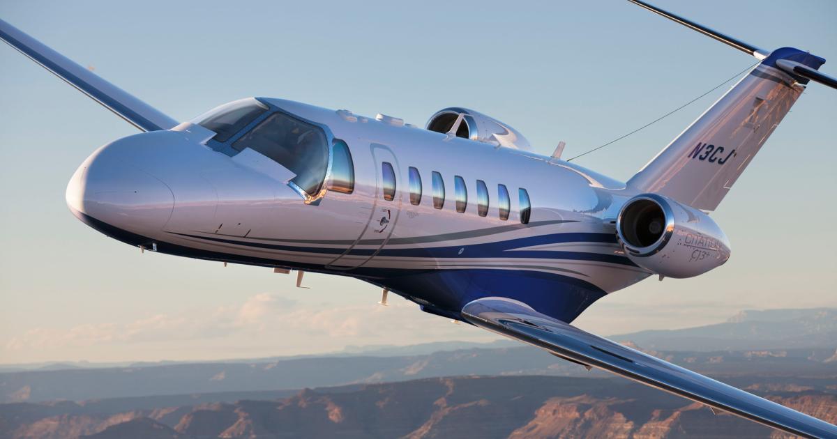 The latest UBS Business Jet Market Index continues to show post-election optimism. The overall index rose 12 percent to a score of 51, denoting improving market conditions, but the index for light jets, which includes the Cessna Citation CJ3+, is even higher at 53. (Photo: Textron Aviation)
