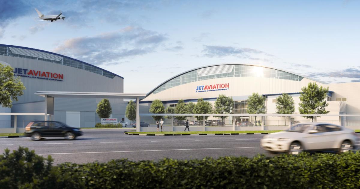 When completed by the end of 2017, Jet Aviation's new hangar at Singapore's Seletar Aerospace Park will bring the facility's aircraft storage capacity to more-than 125,000 sq ft.