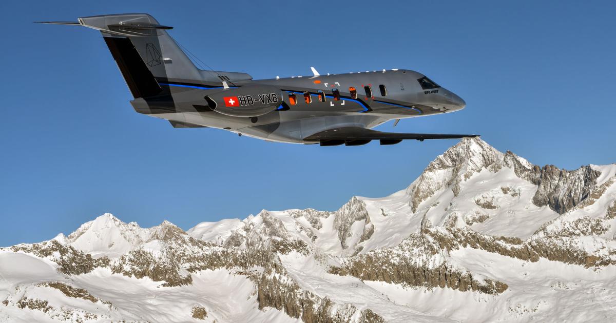 Portsmouth, New Hampshire-based fractional provider PlaneSense will take delivery of the first customer Pilatus PC-24 twinjet later this year, following certification. (Photo: Pilatus Aircraft)