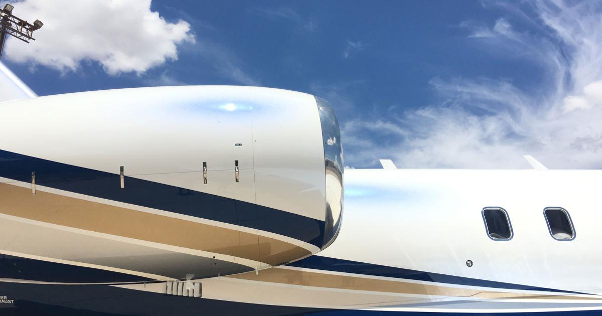 The Carrington Holding Global Express features a special-effect design created using PPG coatings.