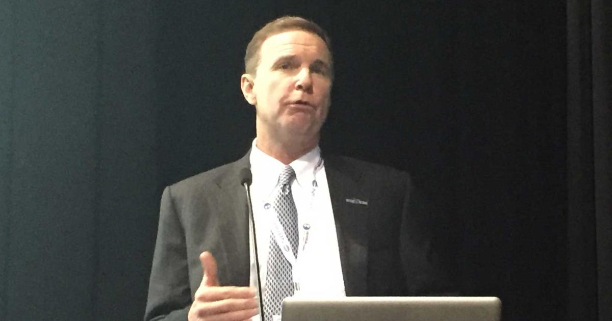 NBAA president and CEO Ed Bolen told attendees at the association's regional forum today that it is incumbent upon them to speak up for business aviation as the industry faces a challenge in the form of ATC privatization. (Photo: Chad Trautvetter)