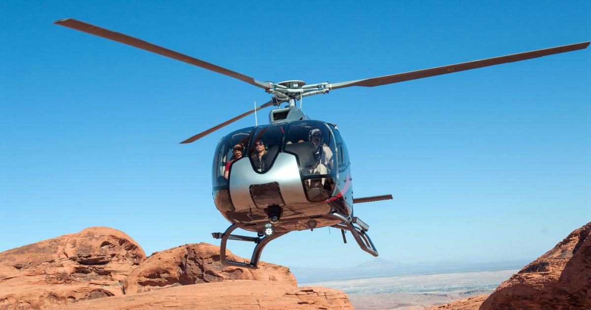 Rotorcraft such as this Airbus EC130B can now be protected from bird strikes by Precise Flight’s Pulselite.