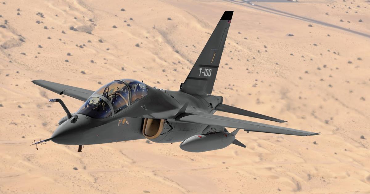 Leonardo and its U.S. subsidiary DRS Technologies are offering the T-100, a variant of the M-346 Master. (Photo: Alenia Aermacchi)