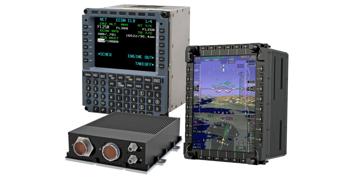 CMC's CMA-6024 GNSS landing system, CMA-5024 satellite-based augmentation system and MFD-3068. (Photo: CMC)