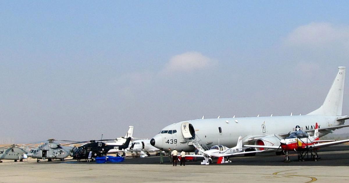 Part of the line-up at this year's Aero India show in Bangalore. (Photo: Neelam Mathews)