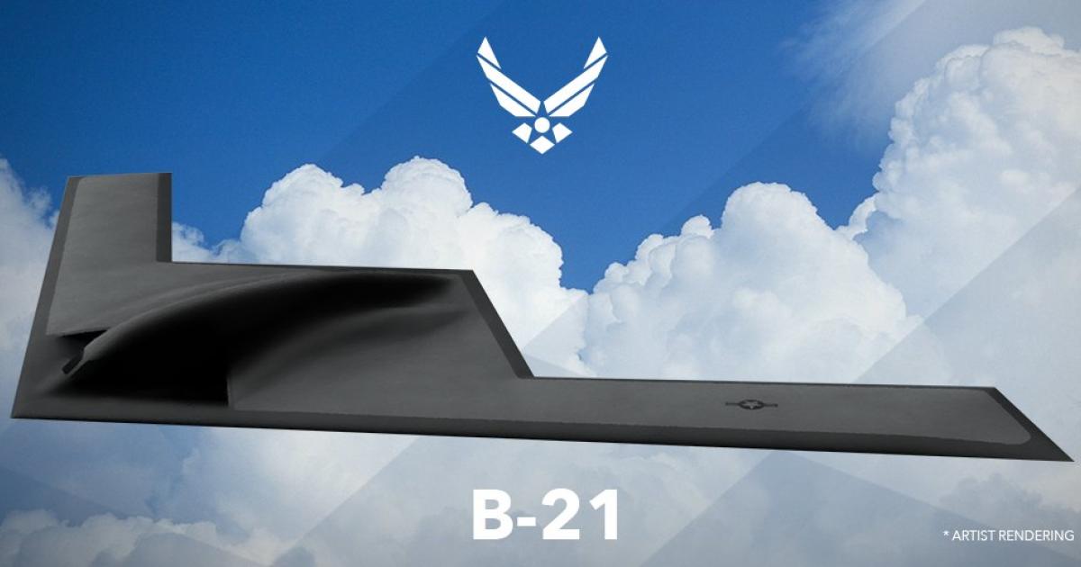 The U.S. Air Force has closely guarded details of development program for the B-21 bomber, seen here in an artist's rendering. 