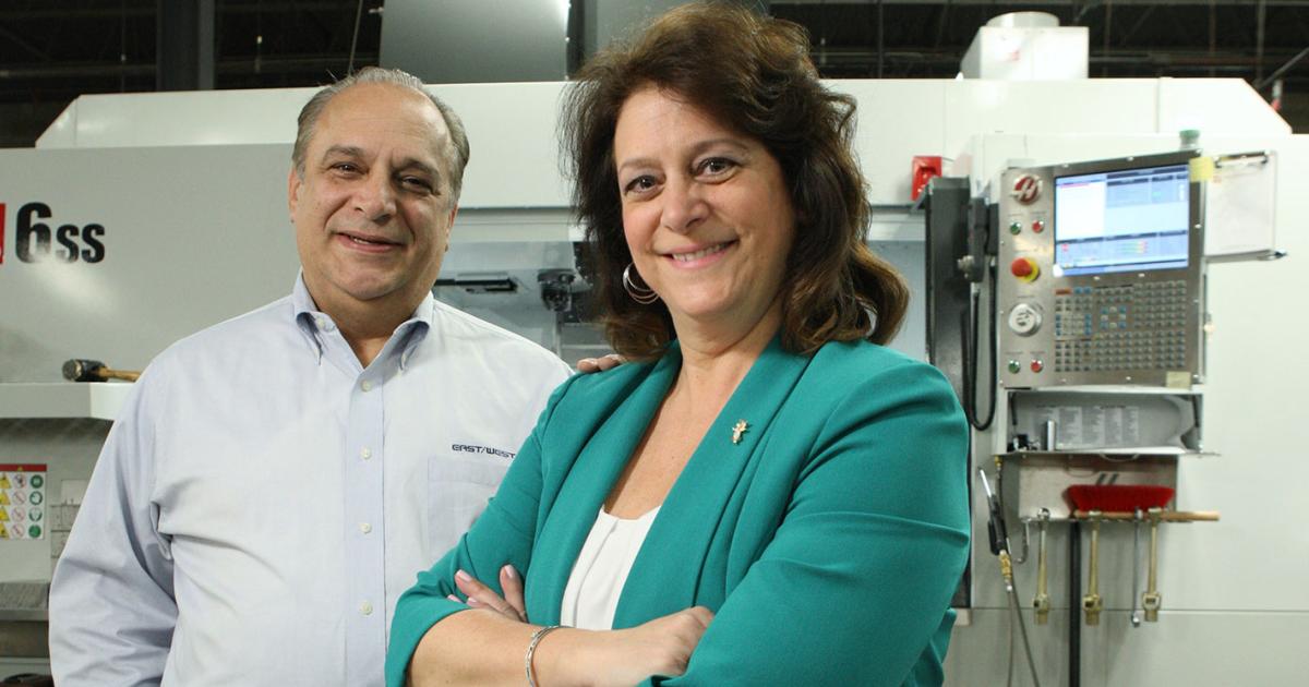 East/West Industries v-p for business development Joe Spinosa and president Teresa Ferraro are busy with Bell 505 seat manufacturing at their Ronkonkoma, New York, facility.