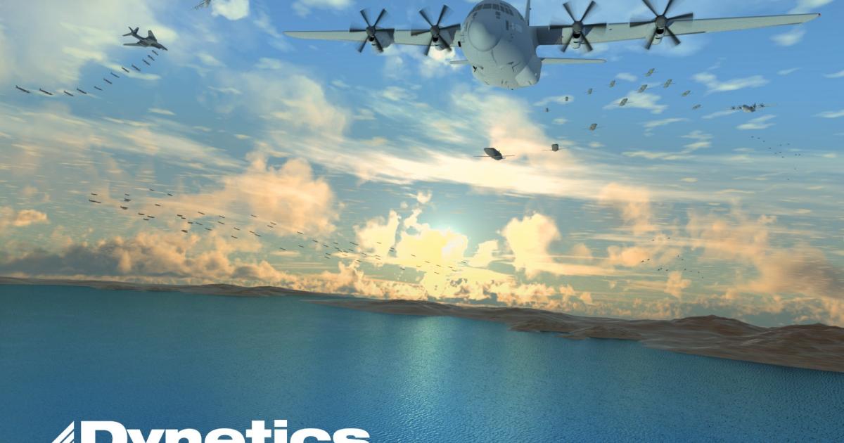 Under Gremlins, aircraft will deploy volleys of small unmanned aircraft that a C-130 mother ship will retrieve in flight. (Image: Dynetics)