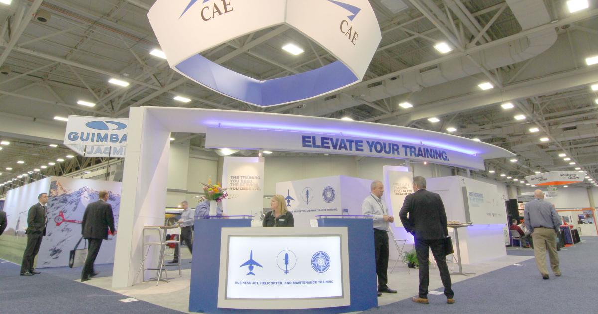 The CAE Booth at Heli-Expo. photo Mariano Rosales