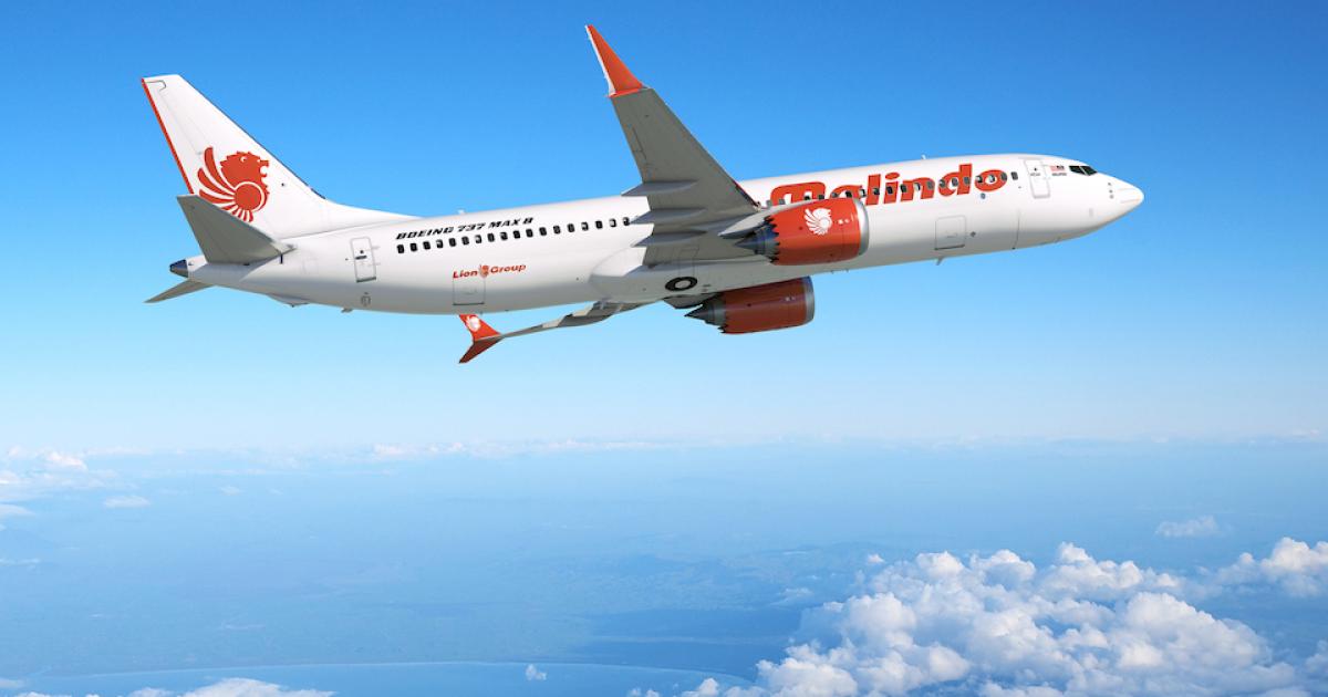 Malindo Air will plans to fly as long as 7.5 hours with its new Boeing 737 Max 8s. (Photo: Boeing) 
