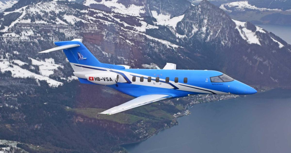 The third and final Pilatus PC-24 prototype has joined the flight-test program. The Swiss company expects to receive type certification in this year's fourth quarter and will begin deliveries shortly thereafter. (Photo: Pilatus)