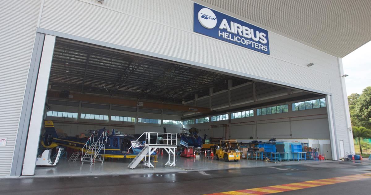 The Airbus Helicopters facility in Singapore will customize aircraft for Asian customers. [Airbus Helicopters]