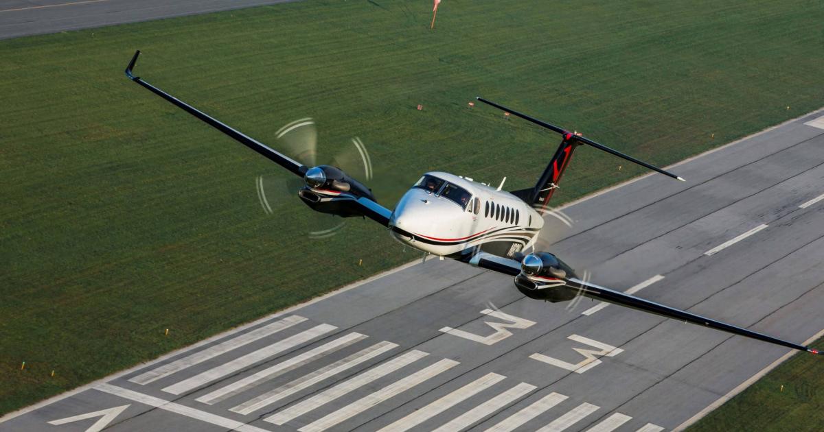 During the first three months, Textron Aviation handed over 12 Beechcraft King Airs, down from 26 in that same time last year, as the strong U.S. dollar weighed on international sales of the turboprop twins. It also delivered 35 Citations in the quarter, one more versus a year ago. (Photo: Textron Aviation)