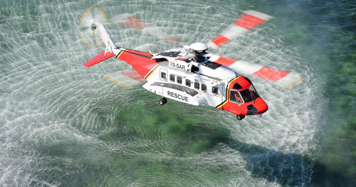 Brunei Shell Petroleum, which has been a Sikorsky customer for 50 years, operates three S-92s. [Photo: Sikorsky]