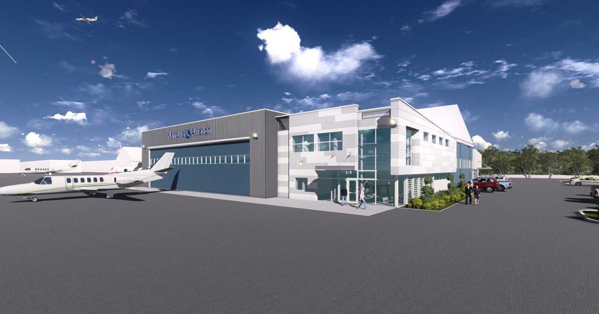 The new Tacoma Narrows Aviation terminal complex at Seattle-area Tacoma Narrows Airport will also include a new 6,000-sq-ft hangar, bringing the facility to 30,000 sq ft of aircraft storage space.