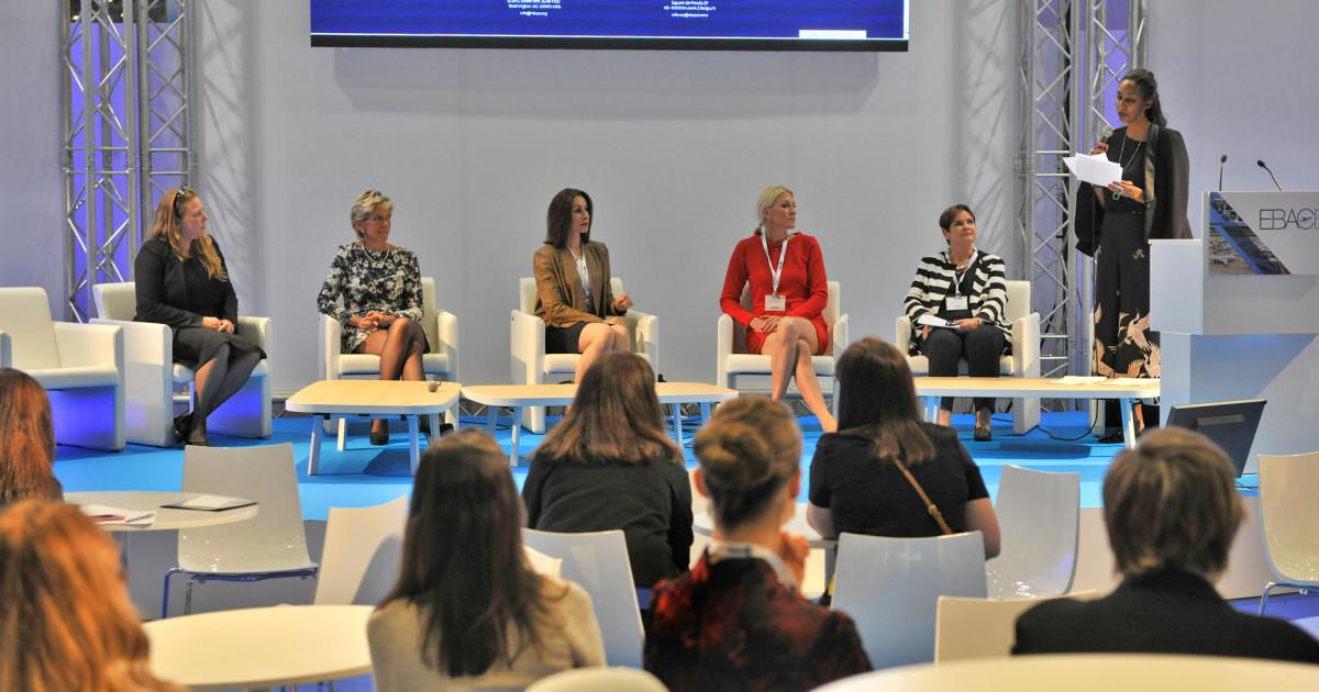Par Avion founder Janine Iannarelli,offered insights to the women’s networking event at EBACE 2017, urging them not to promote each other solely based on gender, but to push each other to be the best that they can be. 