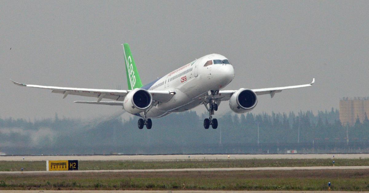 Comac's C919 narrowbody airliner made its long-awaited first flight in Shanghai on May 5. [Photo: Comac]