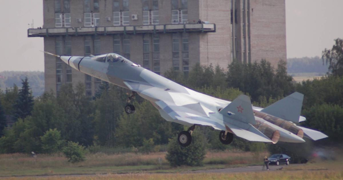 The fifth generation Sukhoi T-50 PAK-FA/PFI fighter is a key part of modernization plans for Russia's air force. [Photo: Chris Pocock]