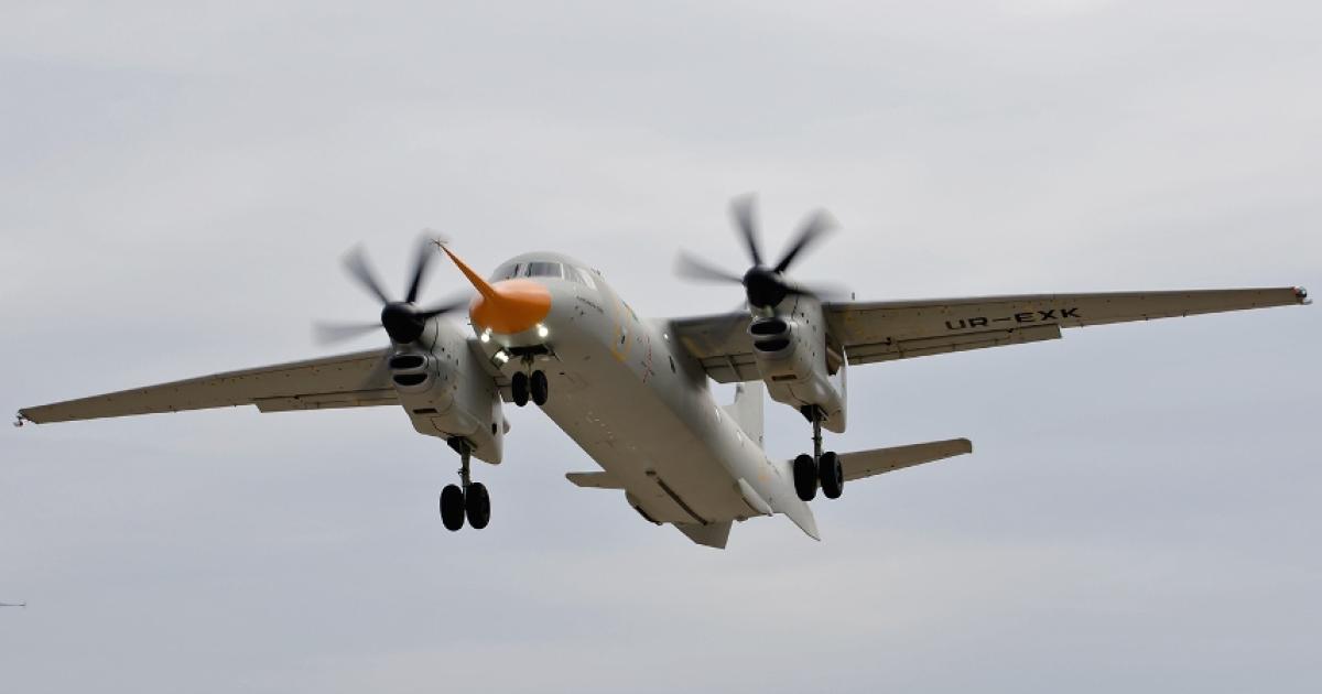 Ukraine's new An-132D twin turboprop recently made its first flight.