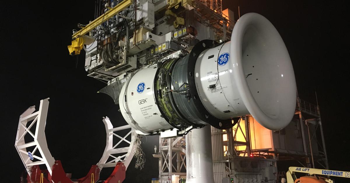 GE Aviation has saved time and reduced risk with extensive ground testing of its new GE9X engined that is set to power the Boeing 777X airliner. [Photo: GE Aviation]