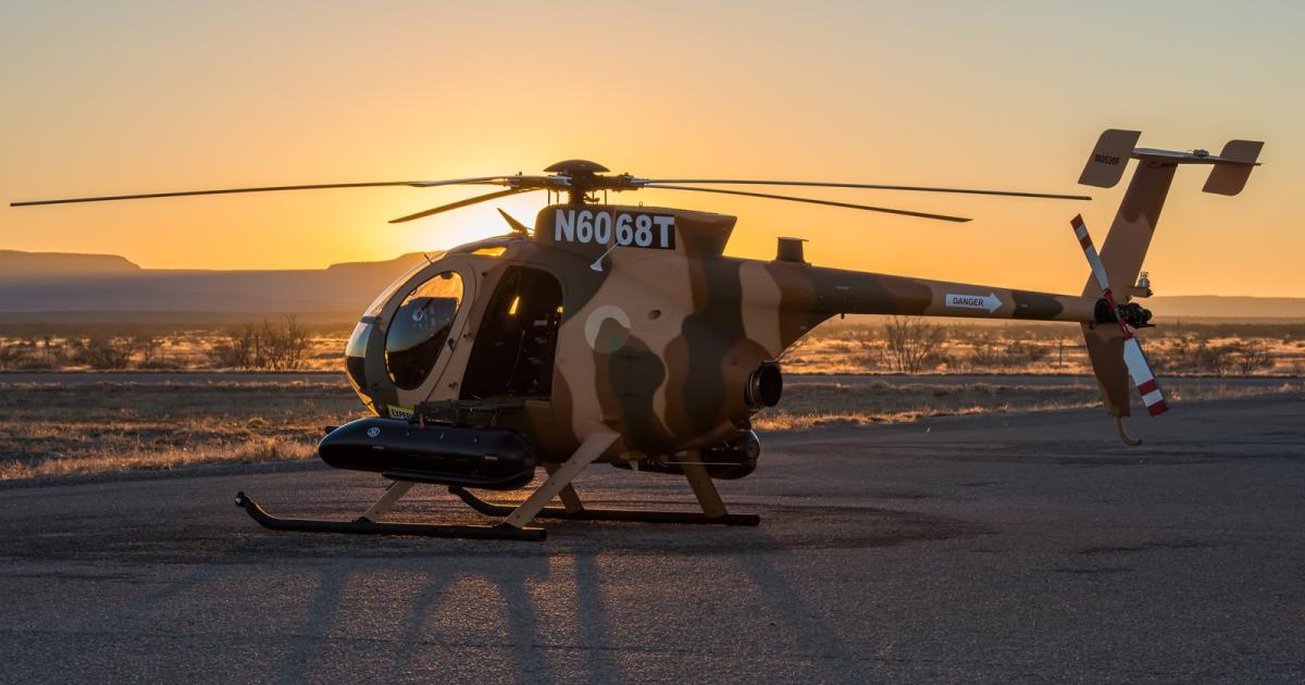 Kenya is likely to receive 12 MD 530F armed light helicopters to help fight insurgents in neighbouring Somalia. (MD Helicopters)
