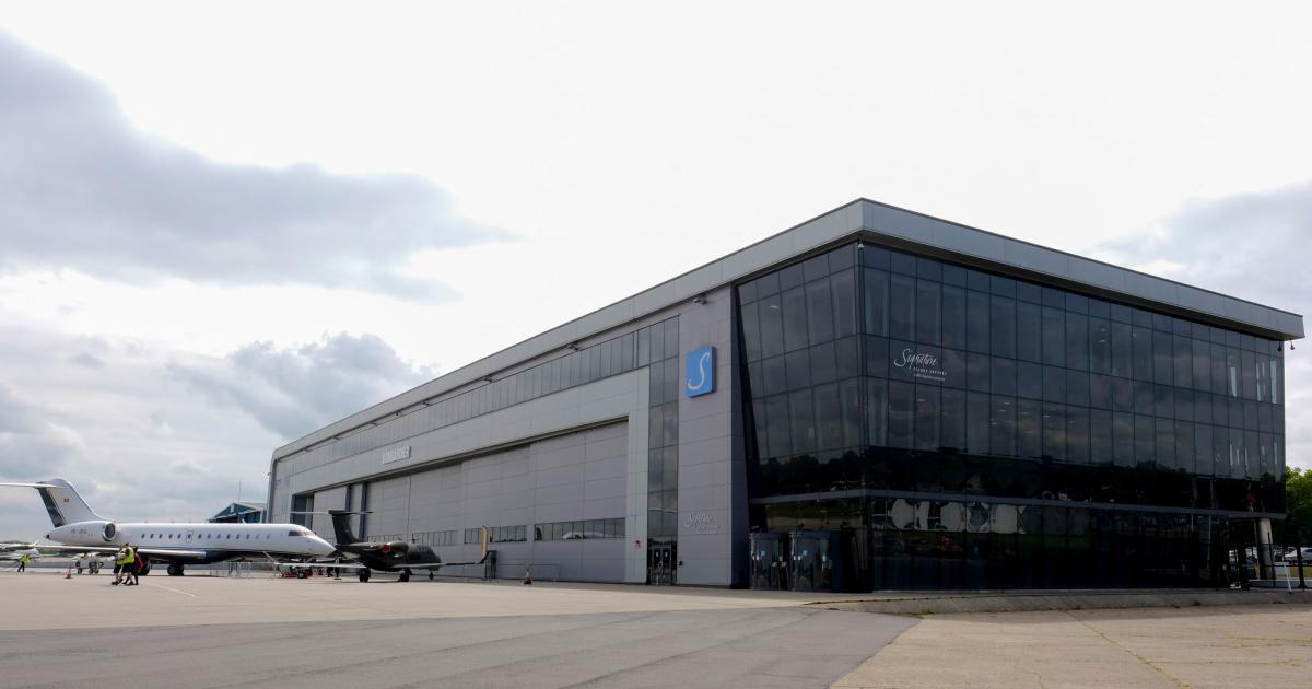 London’s Biggin Hill Airport now is home to Bombardier’s latest service center, which conveniently is in the same building as the Signature Flight Support FBO.