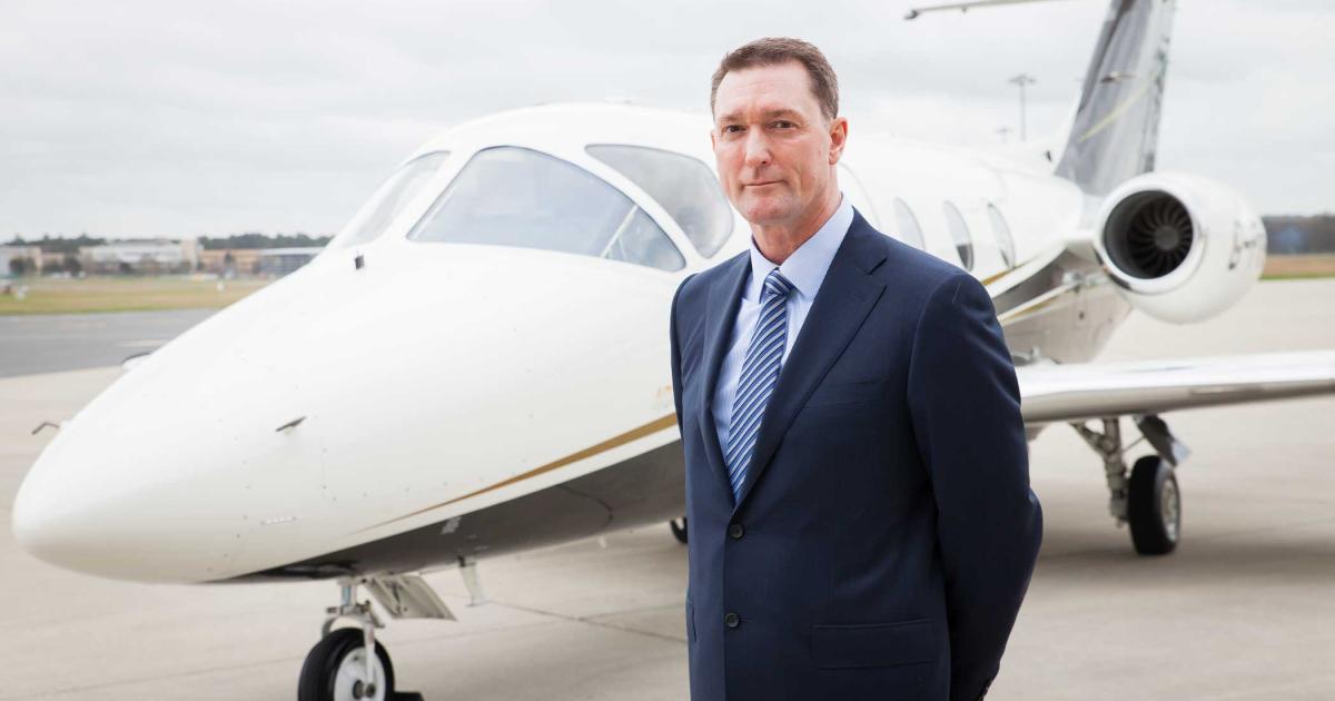 Ray Jones, CEO, Flexjet with a Nextant XTi remanufactured twinjet.