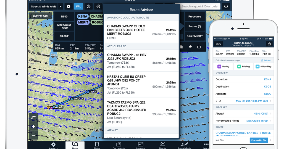 ForeFlight's new Performance Plus flight-planning features help pilots optimize routing and altitudes.