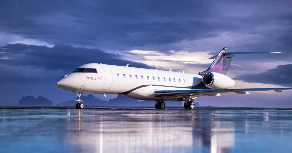 The Zetta Jet fleet has expanded to include a dozen Bombardier Global 5000s and 6000s and Challenger 650s. The Globals can accommodate up to 14 passengers, or be reconfigured to provide sleeping quarters for five to seven travelers.
