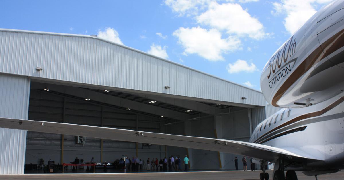 Sheltair’s new hangar at Orlando Executive Airport, Florida, part of the company’s multi-million-dollar expansion at ORL.