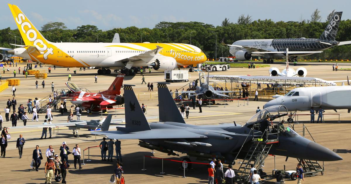 Leck Chet Lam, managing director, Experia Events, told AIN that disruptions based on technological change, security concerns and the need to achieve global efficiencies will drive future expectations and the potential for growth at the annual Singapore Airshow. The 2018 event will be held February 6-11.
